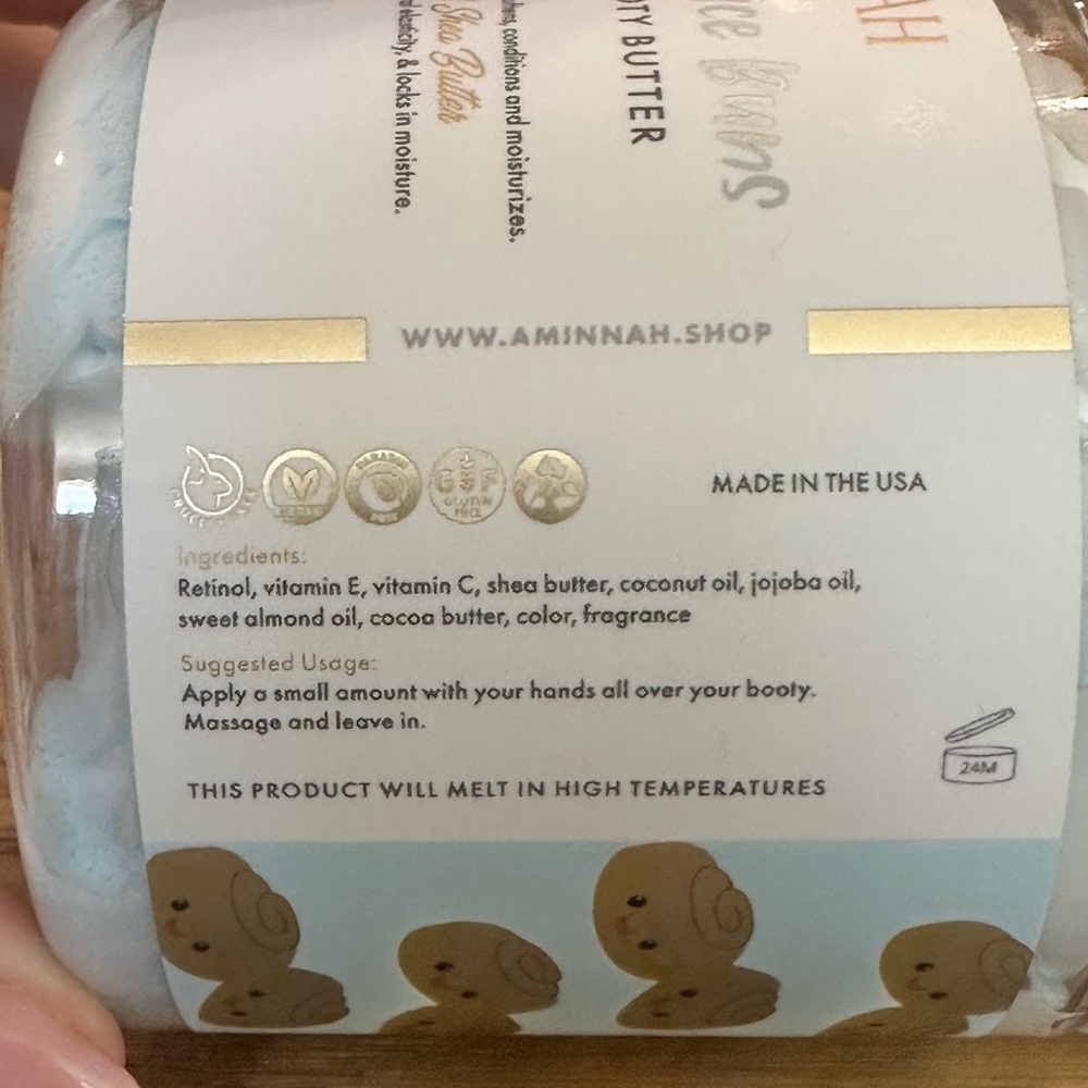 Aminnah Natural Nice Buns Whipped Booty Butter - Picture 4 of 4